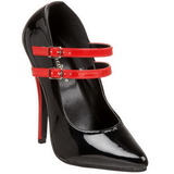 Nero Rosso 15 cm DOMINA-442 Scarpe da donna con tacco altissime