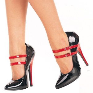 Nero Rosso 15 cm DOMINA-442 Scarpe da donna con tacco altissime