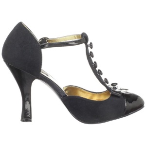 Nero Scamosciata 10 cm SMITTEN-10 Rockabilly scarpe dcollet con tacchi bassi