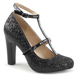 Nero Scintillare 10 cm QUEEN-01 grandi taglie scarpe dcollet