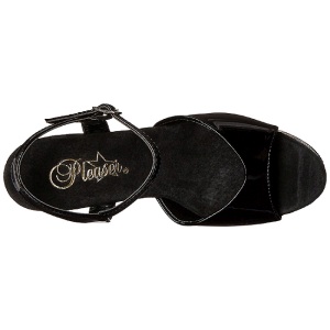Nero Scintillare 20 cm FLAMINGO-809MG Platform Scarpe Tacchi Alti