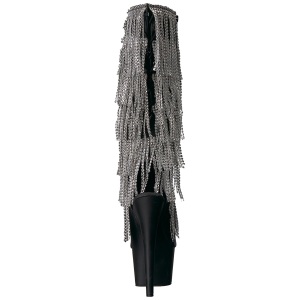Nero Strass 18 cm ADORE-2024RSF stivali con frange donna tacco altissime