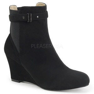 Nero Suede 7,5 cm KIMBERLY-102 grandi taglie stivaletti donna