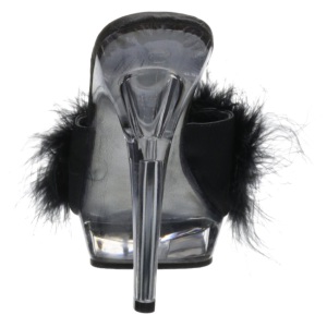 Nero Trasparente 13 cm Fabulicious LIP-101-8 Plateau Mules Alte