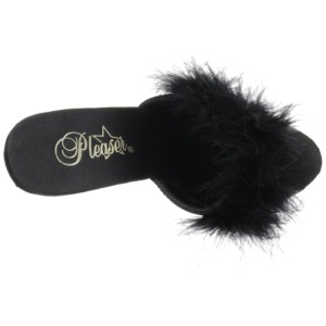 Nero Trasparente 13 cm Fabulicious LIP-101-8 Plateau Mules Alte