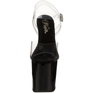 Nero Trasparente 19 cm TABOO-708 Plateau Tacchi Alti a Spillo