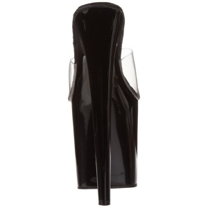 Nero Trasparente 20 cm FLAMINGO-801 Pantofole Tacco Alto Donna