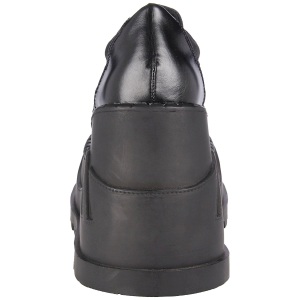 Nero Vegan 12 cm STOMP-08 lolita stivaletti con zeppa plateau