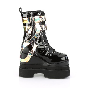 Nero Vegano 12,5 cm ETERNAL-115 demonia stivaletti zeppa altissima