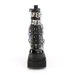 Nero Vegano 12,5 cm ETERNAL-115 demonia stivaletti zeppa altissima