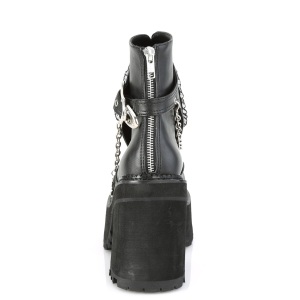 Nero Vegano 12 cm ASSAULT-55 stivaletti lolita con tacco spesso e plateau
