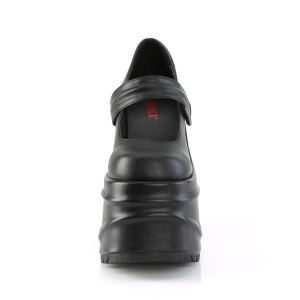 Nero Vegano 15 cm WAVE-32 scarpe dcollet mary jane zeppa plateau