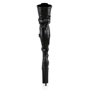 Nero Vegano 25,5 cm BEYOND-3028 tacchi estremi - stivali alti pi plateau alto