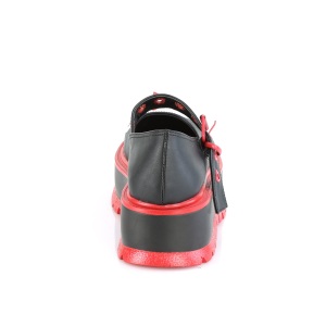 Nero Vegano 5 cm DEMONIA SLACKER-27 scarpe dcollet mary jane plateau