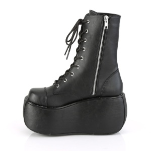 Nero Vegano 9 cm VIOLET-120 stivaletti demoniacult con plateau
