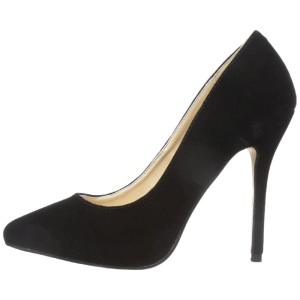 Nero Velluto 13 cm AMUSE-20 scarpe tacchi a spillo con punta