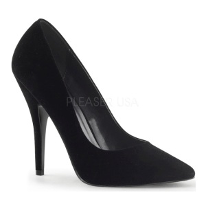 Nero Velluto 13 cm SEDUCE-420 scarpe dcollet a punta