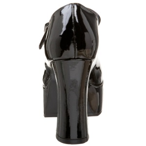 Nero Vernice 11 cm MARYJANE-50 Mary Jane Plateau Scarpe Dcollet