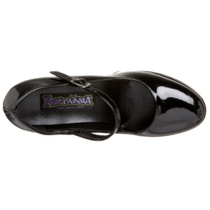 Nero Vernice 11 cm MARYJANE-50 Mary Jane Plateau Scarpe Dcollet