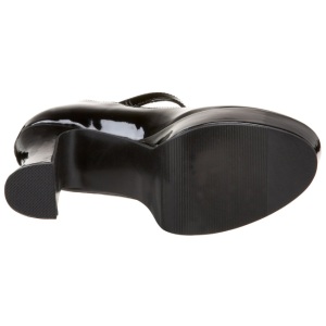 Nero Vernice 11 cm MARYJANE-50 Mary Jane Plateau Scarpe Dcollet