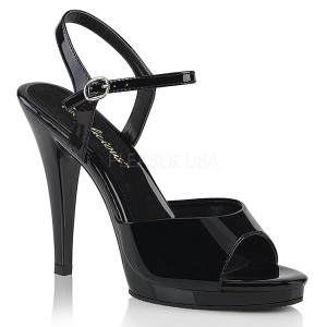 Nero Vernice 12 cm FLAIR-409 Sandali Donna con Tacco