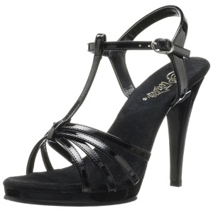 Nero Vernice 12 cm FLAIR-420 Sandali Donna con Tacco