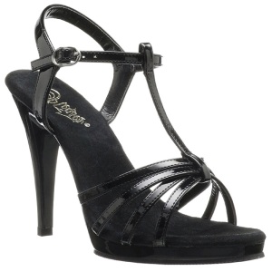 Nero Vernice 12 cm FLAIR-420 Sandali Donna con Tacco