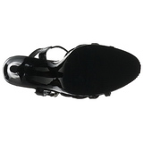 Nero Vernice 12 cm FLAIR-420 scarpe tacco alto numeri grandi per uomo
