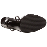 Nero Vernice 12 cm FLAIR-436 scarpe tacco alto numeri grandi per uomo