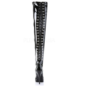 Nero Vernice 13,5 cm INDULGE-3063 Stivali alti e sopra al ginocchio