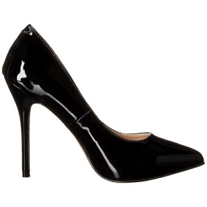 Nero Vernice 13 cm AMUSE-20 scarpe tacchi a spillo con punta