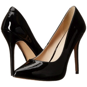 Nero Vernice 13 cm AMUSE-20 scarpe tacchi a spillo con punta