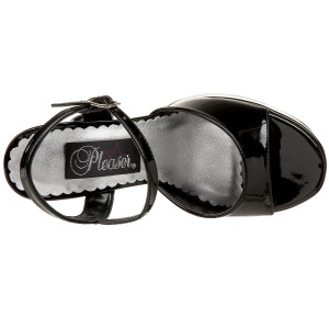 Nero Vernice 13 cm DemoniaCult DOLLY-09 Tacchi Alti Plateau