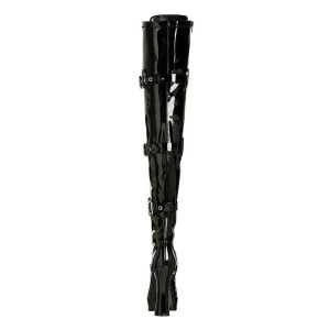 Nero Vernice 13 cm ELECTRA-3028 Stivali alti e sopra al ginocchio