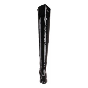 Nero Vernice 13 cm SEDUCE-3010 stivali overknee tacco alto