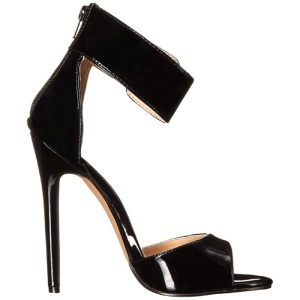 Nero Vernice 13 cm SEXY-19 Sandali da Sera con Tacco Alto
