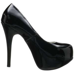 Nero Vernice 14,5 cm Burlesque BORDELLO TEEZE-06 Plateau Scarpe Dcollet