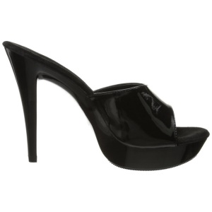 Nero Vernice 14 cm COCKTAIL-501 Plateau Mules Alte
