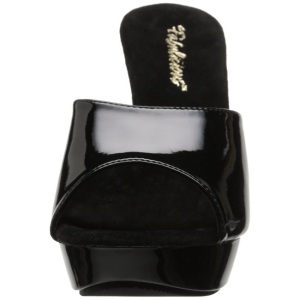 Nero Vernice 14 cm COCKTAIL-501 Plateau Mules Alte