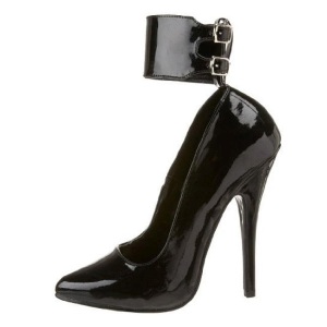 Nero Vernice 15,5 cm DOMINA-434 Tacchi altissimi da uomo