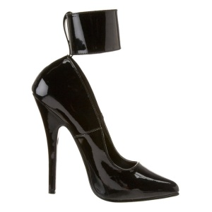 Nero Vernice 15,5 cm DOMINA-434 Tacchi altissimi da uomo