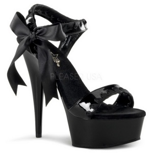 Nero Vernice 15 cm DELIGHT-615 Scarpa Stiletto Altissimo