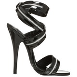 Nero Vernice 15 cm DOMINA-119 Sandali high heels con tacchi