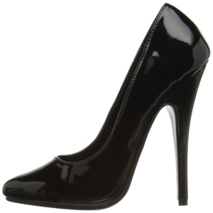 Nero Vernice 15 cm DOMINA-420 tacchi a spillo pi altissimo - tacchi appuntito