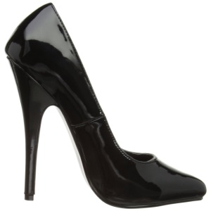 Nero Vernice 15 cm DOMINA-420 tacchi a spillo pi altissimo - tacchi appuntito