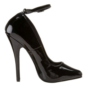 Nero Vernice 15 cm DOMINA-431 Tacchi altissimi da uomo