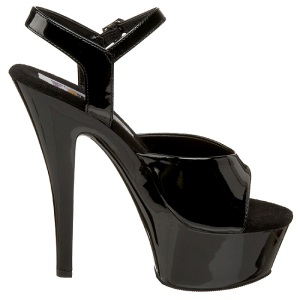 Nero Vernice 15 cm FUNTASMA JULIET-209 Tacchi Alti Plateau