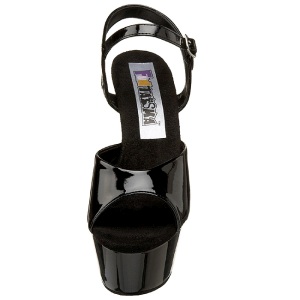 Nero Vernice 15 cm FUNTASMA JULIET-209 Tacchi Alti Plateau