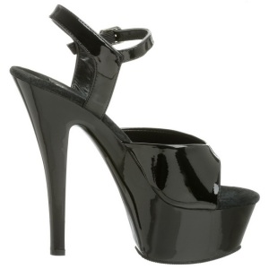 Nero Vernice 15 cm KISS-209 Plateau Calzature Tacchi Alti
