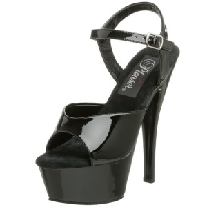 Nero Vernice 15 cm KISS-209 Plateau Calzature Tacchi Alti